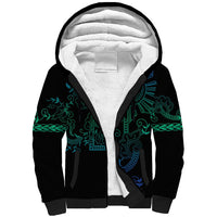 Filipino Sun Tribal Tattoo Sherpa Hoodie Philippines Inspired Barong Blue Art LT9 Unisex Blue - Polynesian Pride