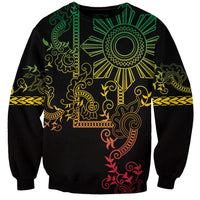 Filipino Sun Tribal Tattoo Sweatshirt Philippines Inspired Barong Reggae Art