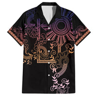 Filipino Sun Tribal Tattoo Hawaiian Shirt Philippines Inspired Barong Pink Art LT9 Pink - Polynesian Pride