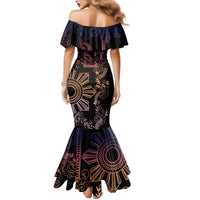 Filipino Sun Tribal Tattoo Mermaid Dress Philippines Inspired Barong Pink Art LT9 - Polynesian Pride