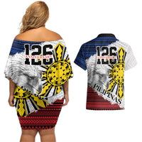 Philippines 126th Independence Day Couples Matching Off Shoulder Short Dress and Hawaiian Shirt Pilipinas Hunyo 12 Maligayang Araw ng Kalayaan LT9 - Polynesian Pride