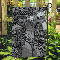 Pacific Beauty Girl Garden Flag Black Polyneisan Tribal Vintage Motif LT9 Garden Flag Black - Polynesian Pride