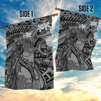 Pacific Beauty Girl Garden Flag Black Polyneisan Tribal Vintage Motif LT9 - Polynesian Pride