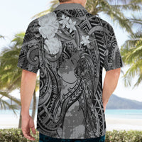 Pacific Beauty Girl Hawaiian Shirt Black Polyneisan Tribal Vintage Motif LT9 - Polynesian Pride
