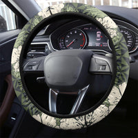 Tongan Kupesi Ngatu Hibiscus Vintage Motif Steering Wheel Cover