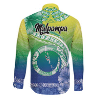 Malpampa Vanuatu Family Matching Long Sleeve Bodycon Dress and Hawaiian Shirt Hibiscus Sand Drawing with Pacific Pattern