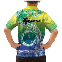 Malpampa Vanuatu Family Matching Mermaid Dress and Hawaiian Shirt Hibiscus Sand Drawing with Pacific Pattern LT9 - Polynesian Pride