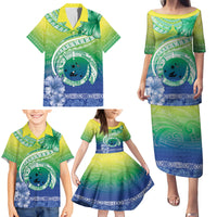 Malpampa Vanuatu Family Matching Puletasi and Hawaiian Shirt Hibiscus Sand Drawing with Pacific Pattern LT9 - Polynesian Pride