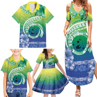 Malpampa Vanuatu Family Matching Summer Maxi Dress and Hawaiian Shirt Hibiscus Sand Drawing with Pacific Pattern LT9 - Polynesian Pride