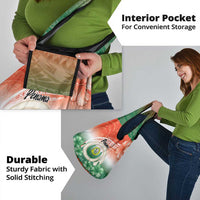 Penama Vanuatu Grocery Bag Hibiscus Sand Drawing with Pacific Pattern