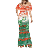 Penama Vanuatu Mermaid Dress Hibiscus Sand Drawing with Pacific Pattern LT9 - Polynesian Pride