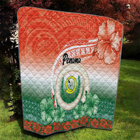 Penama Vanuatu Quilt Hibiscus Sand Drawing with Pacific Pattern LT9 - Polynesian Pride