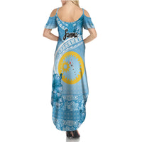 Sanma Vanuatu Family Matching Summer Maxi Dress and Hawaiian Shirt Hibiscus Sand Drawing with Pacific Pattern LT9 - Polynesian Pride