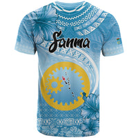 Sanma Vanuatu T Shirt Hibiscus Sand Drawing with Pacific Pattern LT9 - Polynesian Pride