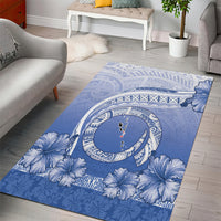 Shefa Vanuatu Area Rug Hibiscus Sand Drawing with Pacific Pattern