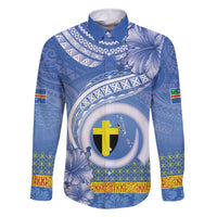 Tafea Vanuatu Family Matching Long Sleeve Bodycon Dress and Hawaiian Shirt Hibiscus Sand Drawing with Pacific Pattern