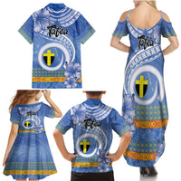 Tafea Vanuatu Family Matching Summer Maxi Dress and Hawaiian Shirt Hibiscus Sand Drawing with Pacific Pattern LT9 - Polynesian Pride