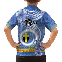 Tafea Vanuatu Kid Hawaiian Shirt Hibiscus Sand Drawing with Pacific Pattern