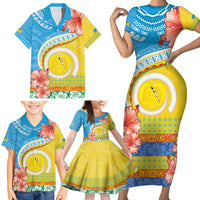 Torba Vanuatu Family Matching Short Sleeve Bodycon Dress and Hawaiian Shirt Hibiscus Sand Drawing with Pacific Pattern LT9 - Polynesian Pride