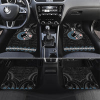 Custom Fiji and New Zealand Car Mats Maori Fern Mix Tapa Tribal Unique LT9 Set 4pcs Black - Polynesian Pride