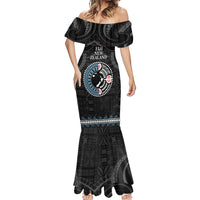 Custom Fiji and New Zealand Mermaid Dress Maori Fern Mix Tapa Tribal Unique LT9 - Polynesian Pride