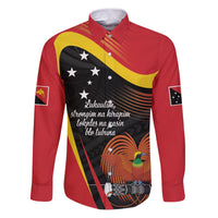 Personalised Papua Niugini Tok Pisin Wik Family Matching Puletasi and Hawaiian Shirt LT9 Dad's Shirt - Long Sleeve Red - Polynesian Pride