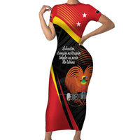 Personalised Papua Niugini Tok Pisin Wik Short Sleeve Bodycon Dress