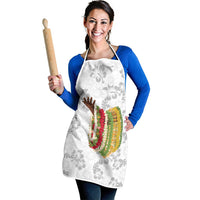 Hawaii Lei Kamehameha Apron Ke'oke'o Seamless Pattern Hibiscus Flower LT9 - Polynesian Pride