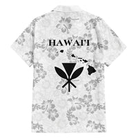 Hawaii Lei Kamehameha Family Matching Off Shoulder Maxi Dress and Hawaiian Shirt Ke'oke'o Seamless Pattern Hibiscus Flower LT9 - Polynesian Pride