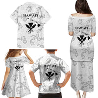 Hawaii Lei Kamehameha Family Matching Puletasi and Hawaiian Shirt Ke'oke'o Seamless Pattern Hibiscus Flower LT9 - Polynesian Pride