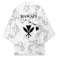 Hawaii Lei Kamehameha Kimono Ke'oke'o Seamless Pattern Hibiscus Flower LT9 - Polynesian Pride