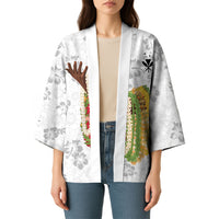 Hawaii Lei Kamehameha Kimono Ke'oke'o Seamless Pattern Hibiscus Flower LT9 - Polynesian Pride