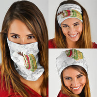 Hawaii Lei Kamehameha Neck Gaiter Ke'oke'o Seamless Pattern Hibiscus Flower