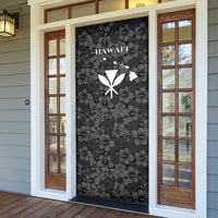 Hawaii Lei Kamehameha Door Cover Ele'ele Seamless Pattern Hibiscus Flower LT9 - Polynesian Pride