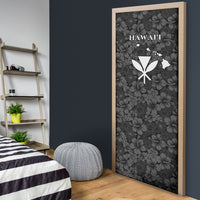Hawaii Lei Kamehameha Door Cover Ele'ele Seamless Pattern Hibiscus Flower LT9 - Polynesian Pride