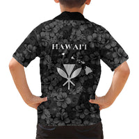 Hawaii Lei Kamehameha Family Matching Off Shoulder Maxi Dress and Hawaiian Shirt Ele'ele Seamless Pattern Hibiscus Flower LT9 - Polynesian Pride