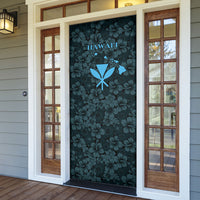 Hawaii Lei Kamehameha Door Cover Uliuli Seamless Pattern Hibiscus Flower LT9 - Polynesian Pride