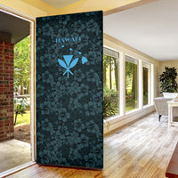 Hawaii Lei Kamehameha Door Cover Uliuli Seamless Pattern Hibiscus Flower LT9 - Polynesian Pride