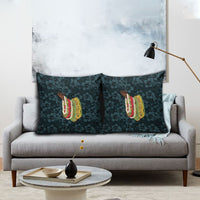 Hawaii Lei Kamehameha Pillow Cover Uliuli Seamless Pattern Hibiscus Flower LT9 - Polynesian Pride