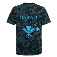 Hawaii Lei Kamehameha Rugby Jersey Uliuli Seamless Pattern Hibiscus Flower