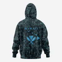 Hawaii Lei Kamehameha Zip Hoodie Uliuli Seamless Pattern Hibiscus Flower