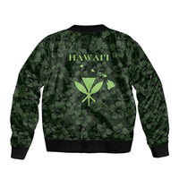 Hawaii Lei Kamehameha Bomber Jacket Oma'oma'o Seamless Pattern Hibiscus Flower LT9 - Polynesian Pride