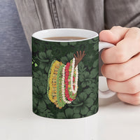 Hawaii Lei Kamehameha Ceramic Mug Oma'oma'o Seamless Pattern Hibiscus Flower LT9 - Polynesian Pride
