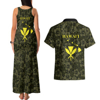 Hawaii Lei Kamehameha Couples Matching Tank Maxi Dress and Hawaiian Shirt Melemele Seamless Pattern Hibiscus Flower LT9 - Polynesian Pride