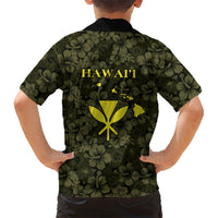 Hawaii Lei Kamehameha Family Matching Off Shoulder Short Dress and Hawaiian Shirt Melemele Seamless Pattern Hibiscus Flower LT9 - Polynesian Pride