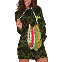 Hawaii Lei Kamehameha Hoodie Dress Melemele Seamless Pattern Hibiscus Flower