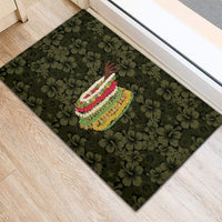 Hawaii Lei Kamehameha Rubber Doormat Melemele Seamless Pattern Hibiscus Flower LT9 - Polynesian Pride