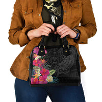 Hafa Adai Guam Shoulder Handbag Tropical Flowers Colorful Vibes