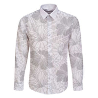 Samoa Lotu Tamaiti Family Matching Long Sleeve Bodycon Dress and Hawaiian Shirt White Sun Day Beauty Hibiscus Ver01