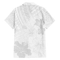 Samoa Lotu Tamaiti Family Matching Long Sleeve Bodycon Dress and Hawaiian Shirt White Sun Day Beauty Hibiscus Ver02